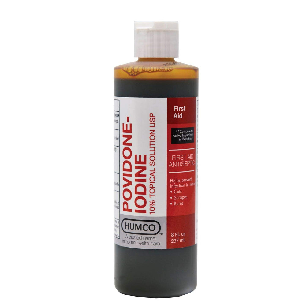 Homko povidone iodine 10% topical solution bottle for minor wound care