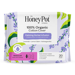 The Honey Pot Calming Infusion pad top sheet for sensitive skin comfort.