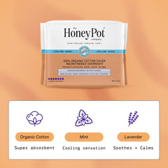 The Honey Pot Company cooling essential oils features lavender, mint, and rose for refreshing relief.