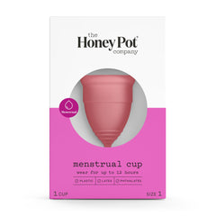The Honey Pot Menstrual Cup Size 1 in use provides reusable protection for light to medium flow.