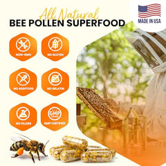 HONEYBEEZONE gluten-free non-GMO label on bottle supports dietary needs