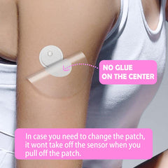 Hypoallergenic latex-free patch material protects skin during activity.