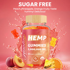 HOOLOO gummies being poured, highlighting convenient daily wellness.