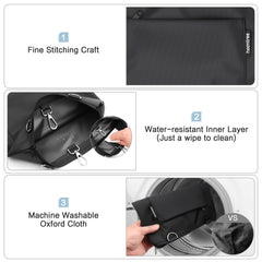 Waterproof inner coating protects contents in HOOMTREE bag holder.