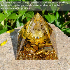 Hopeseed Orgone Pyramid Copper Lotus design adds decorative energy and resilience.