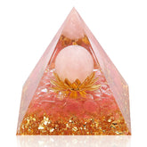 Hopeseed orgone pyramid with flower of life motif promotes focused energy for daily routine