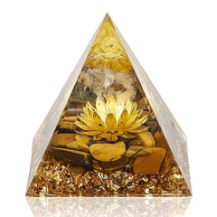 Hopeseed Orgone Pyramid Flower of Life enhances positive energy in your space.