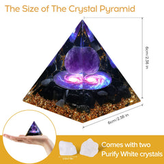 Hopeseed Orgone Pyramid gold leaf detail adds stylish ambiance for relaxation.