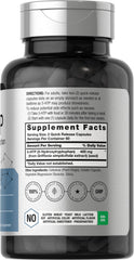 Horbäach 5HTP 400mg capsules label with potency and ingredients.