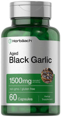 Horbaach Aged Garlic Extract cápsulas frente, uso diario suave.