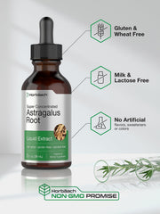 Front package display of Horbäach Astragalus root extract liquid