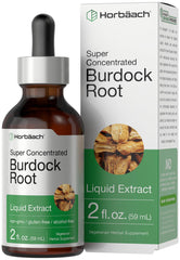 Horbäach Burdock Root Tincture bottle front for simple daily herbal support.