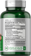 Horbäach capsules close-up showing the 180-count bottle and potency.