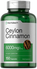 Horbäach Ceylon Cinnamon capsules bottle front for daily wellness