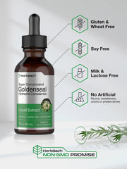 Horbaach Goldenseal tincture dropper enables precise measurement.