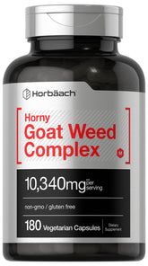 Horbäach Horny Goat Weed Complex bottle for everyday vitality support.