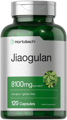 Horbäach Jiaogulan capsules bottle for daily energy support.