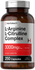 Horbäach L-Arginine L-Citrulline Complex bottle front supports daily wellness.