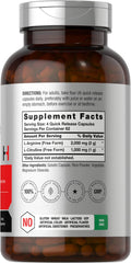 Horbäach L-Arginine L-Citrulline Complex bottle label highlights clean, non-GMO formulation.