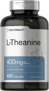 Horbäach L-Theanine 400mg bottle front for daily use