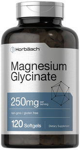 Horbäach Magnesio Glicinato 250 mg en botella para uso diario