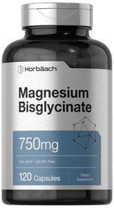 Horbäach Magnesium Bisglycinate capsules on display for easy daily use.