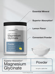 Horbäach Magnesium Glycinate Powder dissolves easily in water for quick mixing.