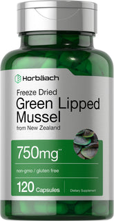 Horbäach Mejillón Labio Verde: cápsulas 750 mg para uso diario práctico.