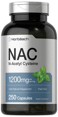 Horbäach NAC 1200mg peppermint bottle for daily use