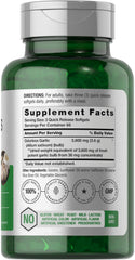 Horbäach Odorless Garlic Softgels bottle back label explains purity and dosage.