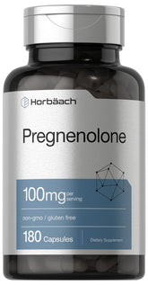 Horbaach Pregnenolone 100mg bottle for daily wellness.