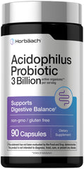 Horbäach Probiotic bottle showing capsules for daily digestive balance