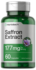 Horbäach Saffron Extract Capsules bottle for convenient daily use and balanced mood