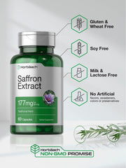 Horbäach Saffron Extract Capsules pour illustrating easy dosing