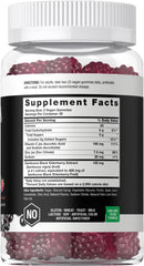 Close-up of glossy berry-flavored Horbaach gummies.