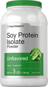 Horbaach Soy Protein Isolate unflavored 3 lb pack ready for vegan shakes
