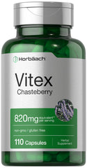 Horbäach Vitex Berry 820mg capsule close-up for daily wellness