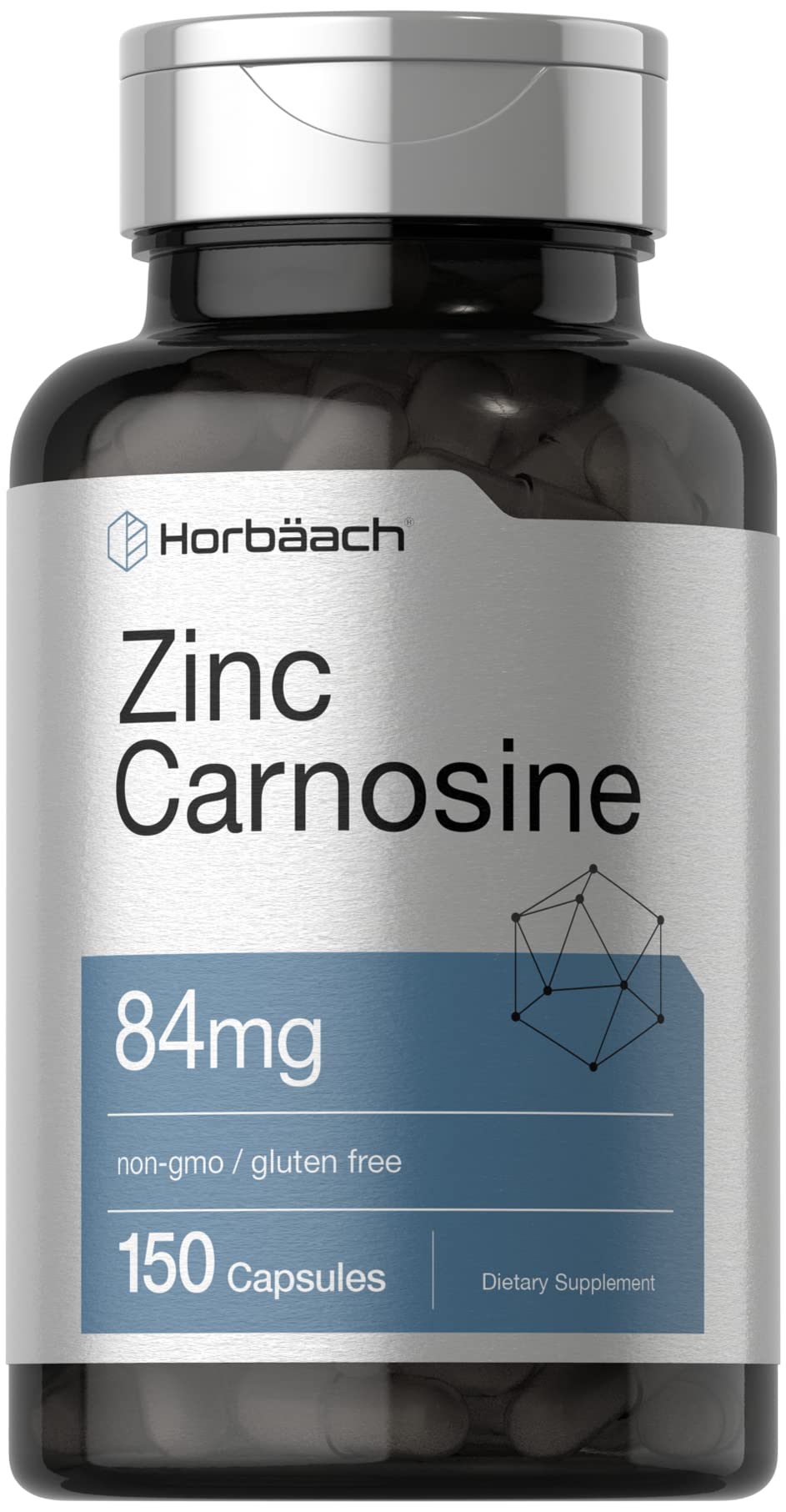Horbäach Zinc Carnosine bottle with quick-release capsules for daily use