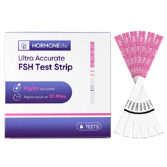 HORMONElife FSH strip package for at-home fertility and menopause tracking.