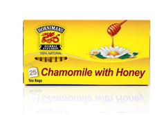 Hornimans Chamomile Honey Tea cup steeping, ideal for a calming evening ritual.