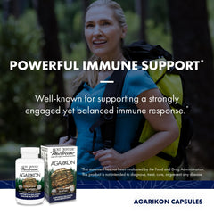 Host Defense Agarikon capsules organic brown rice-substrate notes reflect the cultivation method and quality.