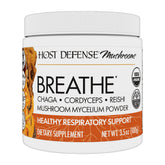 Host Defense Breathe powder bottle front view supports daily immune and respiratory wellness.