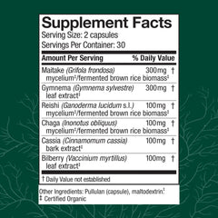 Host Defense MycoBotanicals label close-up highlighting organic mycelium and USA-grown origins