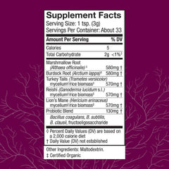 Host Defense MycoBotanicals Microbiome Powder pour shows easy daily use for gut wellness.