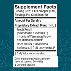 Host Defense Reishi extract dropper shows easy daily dosing for stamina.
