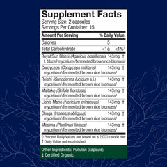 Host Defense Stamets7 capsules close-up highlighting the seven-species blend.