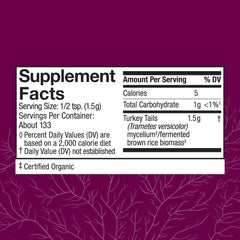 Host Defense Turkey Tail powder scoop ready for daily routine with immune and gut balance