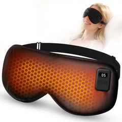 HOTHUGZ cordless heated eye mask with silk cover delivers soothing warmth for dry eyes.