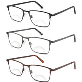 Hotjojo 3-pack bifocal glasses front view for all-day reading comfort
