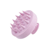 Hotosu scalp massager brush pink with soft silicone tips for relaxation